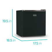 Rent to own BCRK17B Compact Refrigerator Energy Star Single Door Mini Fridge with Freezer  1.7 cu. ft.  Black