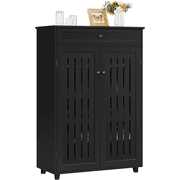 Rent to own Yaheetech 5 Tier Shoe Storage Cabinet for Entryway Hallway, Black