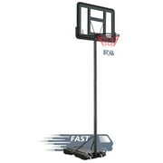 Rent to own Adult Basketball Goal, SEGMART 6.88ft-12ft Easy Adjustable Portable Basketball Hoop, Basketball Goal Outdoor Basketball Hoop with Wheels/Backboard, Indoor Outdoor Basketball Game Play Set,LLL4417