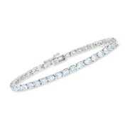 Rent to own Ross-Simons 7.00 ct. t.w. Aquamarine Tennis Bracelet in Sterling Silver