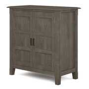 Rent to own Brooklyn + Max Berkshire Solid Wood 30 inch Wide Traditional Low Storage Cabinet in Farmhouse Grey