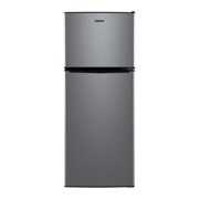 Rent to own Galanz 4.6. Cu ft Two Door Mini Fridge with Freezer, Stainless Steel Look new