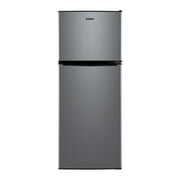 Rent to own Galanz 4.6. Cu ft Two Door Mini Fridge with Freezer  Stainless Steel Look NEW