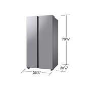 Rent to own Samsung Bespoke 28 cu. ft. Smart Side-by-Side Refrigerator with Beverage Center RS28CB7600QL