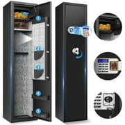 Rent to own TELAM Gun Safe Cabinet for 6 Rifle, Storage Cabinet for Long Rifles & Shotguns,Digital Keypad Large Rifle Safe gun Cabinet with 2 Shotgun Bags，Alarm System for Home Shop Office Basement,H 57"/72Lbs