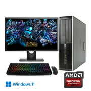 Rent to own Gaming HP 8200 Desktop Computer PC - Intel Quad-Core i5, 250GB HDD, 16GB DDR3 RAM, Windows 11 Pro, DVD, WIFI, 19in Monitor, RGB Keyboard and Mouse (Used - Like New)