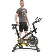 Rent to own Workout Bikes Indoor Cycle Bikes for Exercise, SEGMART Exercise Bike 330 lbs Weight Capacity, Indoor Cycling Exercise Bike with Adjustable Seat, Handlebars, LED Monitor & Bottle Cage, Yellow, H193