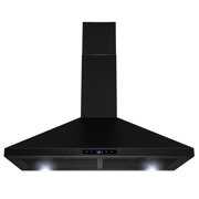 Rent to own AKDY RH0327 30" Wall Mount Stainless Steel Black Painted Touch Panel Kitchen Range Hood Cooking Fan
