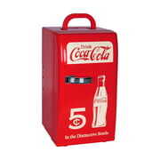 Rent to own Coca-Cola Retro 18 Can Mini Fridge Portable Cooler 23QT Refrigerator 2 shelves