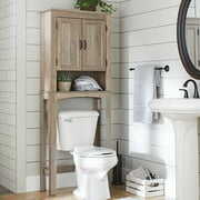 Rent to own Rustic Gray 26 in. W Bathroom Space Saver, Better Homes & Gardens over the Toilet Storage Cabinet