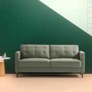 Zinus Lauren Sofa, Green Polyester