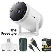 Rent to own Samsung SP-LSP3BLAXZA The Freestyle Projector Bundle with Samsung The Freestyle Socket Adapter, Projector Carrying Case (Green), Micro-HDMI to HDMI A/V Cable and 2 YR CPS Enhanced Protection Pack