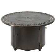 Rent to own 42" Round Propane Fire Pit Table with Filigree Top Border