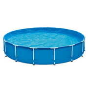 Rent to own Summer Waves 15 ft Round Active Frame Above Ground Pool, Blue, Ages 6 and Up, Unisex