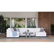 Rent to own Devon & Claire Izzy Fabric Sectional, White