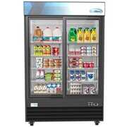 Rent to own Koolmore 53" Commercial Glass 2 Door Display Refrigerator Merchandiser - Upright Beverage Cooler with LED Lighting - 45 Cu. Ft.