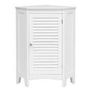 Rent to own Gymax Corner Storage Cabinet Free Standing Bathroom Cabinet w/ Shutter Door