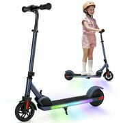 Rent to own 150W Electric Scooter for Kids Ages 8-12 Foldable Electric Kick Scooter, Max 10mph E-Scooter, Colorful Rainbow Light, LED Display, 3 Adjustable Speed & Height, Lightweight Kids Scooter for Girls Boys
