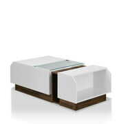 Rent to own Furniture of America Eadgar Contemporary Storage Coffee Table, White