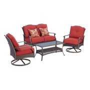 Rent to own Better Homes & Gardens Providence 4 - Piece Patio Conversation Set, Red