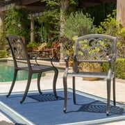 Rent to own Austin Outdoor Cast Aluminum Dining Chairs - Set of 2