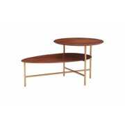 Rent to own Powell Tavin Coffee Table - Black Base with Natural Top
