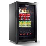 Rent to own Beverage Refrigerator and Cooler, 120 Cans Mini Refrigerator for Soda, Water, Beer, Wine, Small Drink Dispenser Machine for Home, Dorm, Office with Adjustable Wire Shelving