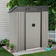 Rent to own Outdoor Metal Storage Shed Tools shed Storage Cabinet with Sliding Door