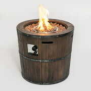 Rent to own Concrete Round Propane Gas Fire Pit Wine Barrel Fire Pit