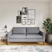 Rent to own Desert Fields Modern Boho Lacey Sofa, Light Gray Polyester