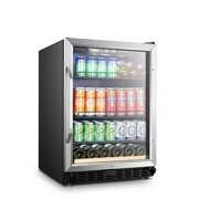 Rent to own Lanbo 110 Cans 6 Bottle Under Counter Built-in Compressor Beverage Center Cooler, 24 Inch Wide