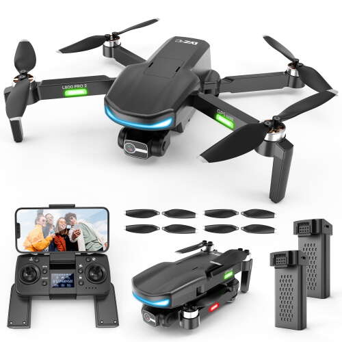Rent To Own - Generic L800 Pro2 GPS Drone with 4K HD Camera, 3-Axis Gimbal, and Smart Li-Po Battery - Perfect for Adults and Beginners, FPV RC Quadcopter with Brushless Motor, 5G WIFI Transmission, 2 Batteries, Black