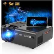 Rent to own SMONET WiFi Projector, Native 1080P Projector 4K Supported 5G WiFi Bluetooth Projector 9500L Outdoor Movie Projector Home TV Mini Phone Projector for iPhone Tablet TV Stick PS5 HDMI USB DVD