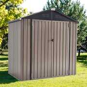 YODOLLA 6' x 4' ft Outdoor Metal Storage Shed with Lockable Doors for Backyard, Garden, Tools