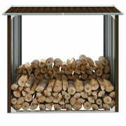 Rent to own Walmeck Log Storage Shed Galvanized Steel 67.7"x35.8"x60.6" Brown