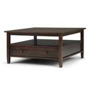 Rent to own Brooklyn + Max Lexington Rustic Square Pine Wood Coffee Table