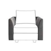 Rent to own HONBAY Velvet Side Armrest Module for Modular Sectional Sofa Couch Pair of Armrests, Dull Grey