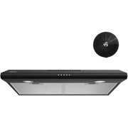 Rent to own LLF Black Under Cabinet Range Hood 30 inch, Slim Kitchen Over Stove Vent, LED Light, 3 Speed Exhaust Fan, Push Button,Stainless Steel 30 inch Range Hood,with Charcoal Filter