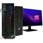 Rent to own HP ProDesk 600G1 Desktop Computer PC, Intel Quad-Core i5, 500GB HDD, 8GB DDR3 RAM, Windows 10 Home, DVD, WIFI, 19in Monitor, RGB Keyboard and Mouse (Used - Like New)