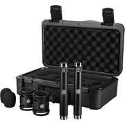 Rent to own Sterling Audio SL230MP Matched Pair Medium-Diaphragm Condenser Microphones With Shockmounts, Windscreens and Carry Case Matte Black