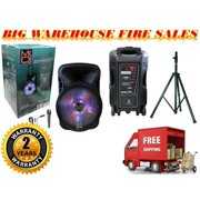 Rent to own Mr Dj DJ12BTA Pro 12" 2000W Bluetooth PA DJ FM Radio Karaoke Speaker, stand