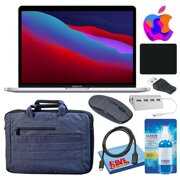 Rent to own Apple MacBook Pro 13" Laptop (M1 Chip, 8-Core CPU, 8GB RAM) (Late 2020, 512GB SSD, Silver) (MYDC2LL/A) Bundle with Blue Carrying Bag + USB Hub + More