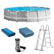 Rent To Own - Intex 15 Foot x 42 Inch Prism Frame Above Ground Swimming Pool Set with Filter