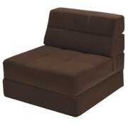 Rent to own Costway Tri-Fold Fold Down Chair Flip Out Lounger Convertible Sleeper Bed Couch Dorm