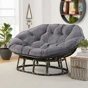 Rent to own Better Homes & Gardens Papasan Bench, Charcoal Gray