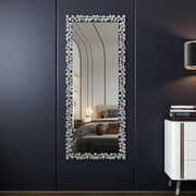 Rent to own Crystal Diamond Surround Full Length Mirror, Full Body Mirror Wall/Door Mounted Hanging Makeup Mirror