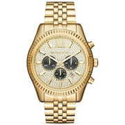 Rent to own Michael Kors Men's Gold-Tone Lexington Chronograph Watch MK8494