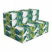 Rent to own Tropical Foldable Mattress, Banana Tree Exotic Fruits, 74.8" x 35.4", Yellow Pale Petrol Blue, by Ambesonne