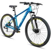 Rent to own Hiland 29 Inch Mountain Bike for Men, Aluminum Frame, Front and Rear Hydraulic Disc Brakes, Lock-Out Suspension Fork, 16 Speeds, Hardtail Trail MTB Bicycle