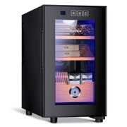 Rent to own AUDEW 23L Electric Cigar Cooler Humidor 150-Cigar, Touchpad Controls,With 2 Spanish Cedar Wood Shelves and 1 Drawer